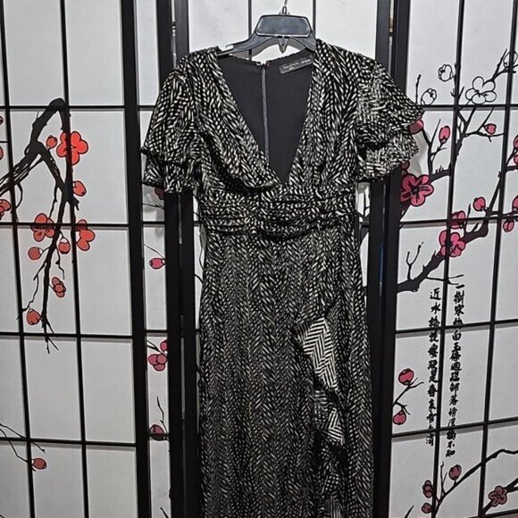 House of Harlow 1960 x Revolve Zebra Print Maxi Dress Size XS New - Picture 2 of 12